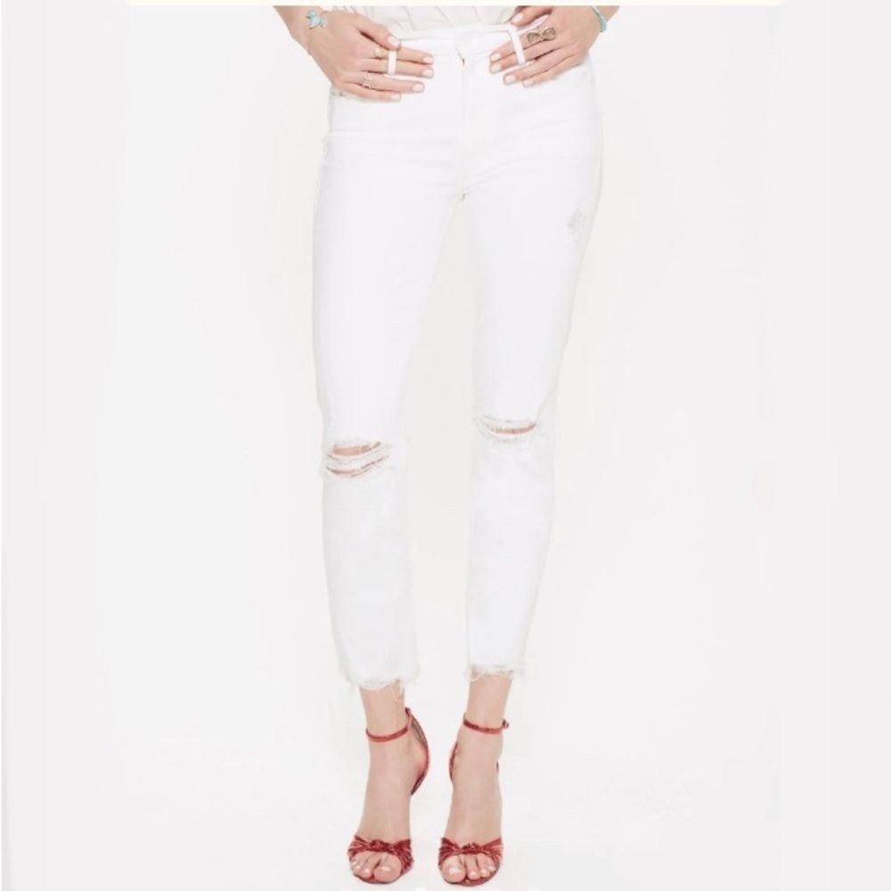 Mother Superior White The Flirt Ankle Chew Almost Innocent Jeans size 25